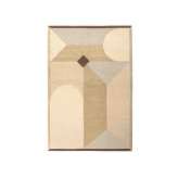 Prostokątny dywanik wełniany o geometrycznych kształtach Toulemonde Bochart PIAZZA