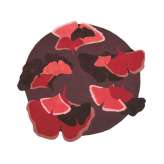 Dywanik wełniany okrągły z motywem kwiatowym Toulemonde Bochart GINKGO