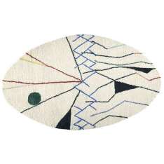 Owalny dywanik wełniany o geometrycznych kształtach Toulemonde Bochart MOBILE