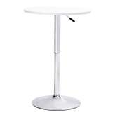 Stolik barowy Move biały - regulacja wysokości | chrom