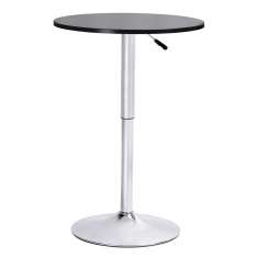 Stolik barowy Move czarny - regulacja wysokości | chrom