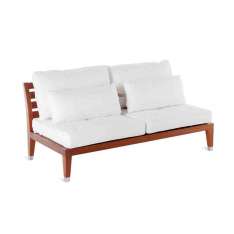 Sofa ogrodowa z mahoniu i tkaniny akrylowej Unopiù C'est la vie