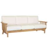 Sofa ogrodowa z drewna tekowego i tkaniny akrylowej Unopiù Chelsea