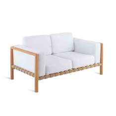Dwuosobowa sofa ogrodowa z tkaniny ze zdejmowanym pokrowcem Unopiù Pevero