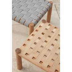 Niski kwadratowy stolik ogrodowy z drewna tekowego Unopiù Pevero