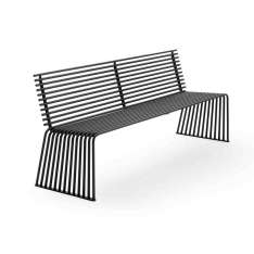 Metalowa ławka z oparciem Urbantime Zeroquindici.015