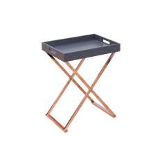 Stolik Valet szary ze zdejmowaną tacą