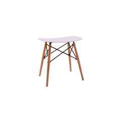 Stołek Handy biały - polipropylen | buk