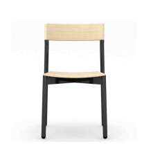 Krzesło z otwartym oparciem z żelaza i drewna z możliwością układania w stosy Vela Arredamenti NAVIA