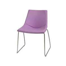 Krzesło ogrodowe na płozach z imitacji skóry, wyściełane materiałem trudnopalnym Vela Arredamenti PL-EUR-F