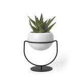 Umbra Doniczka Nesta biała - metal | Ceramika