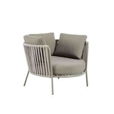 Tkaninowy fotel ogrodowy z podłokietnikami Vermobil Desiree Rope