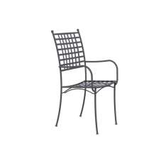 Metalowe krzesło ogrodowe z podłokietnikami, które można sztaplować Vermobil Tosca