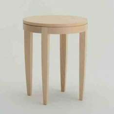 Owalny drewniany stolik boczny bistro w stylu współczesnym Very Wood Onda T02