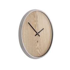 Zegar Umbra Madera srebrny - drewno naturalne