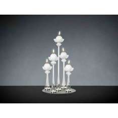 Świecznik z dmuchanego szkła VGnewtrend LINEAR GRAY 5