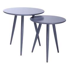 Zestaw stolików Leo szare - MDF metal