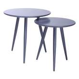 Zestaw stolików Leo szare - MDF metal