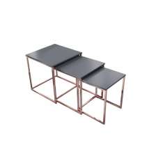 Zestaw stolików Trio Slim miedziany - podstawa miedziana