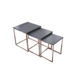 Zestaw stolików Trio Slim miedziany - podstawa miedziana