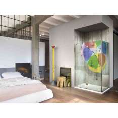 Narożna kabina prysznicowa ze szkła hartowanego na zamówienie Vismaravetro Sintesi SA+SF