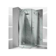 Narożna półokrągła kabina prysznicowa ze szkła niestandardowego Vismaravetro Sintesi SH
