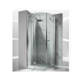 Narożna półokrągła kabina prysznicowa ze szkła niestandardowego Vismaravetro Sintesi SH