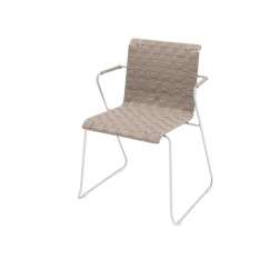Krzesło z podłokietnikami na płozach z możliwością układania w stos Viteo Slim Belt