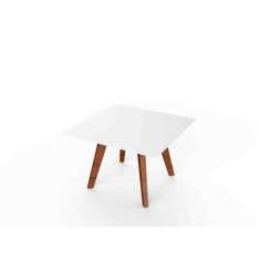 Kwadratowy stolik ogrodowy z Corianu® Viteo Slim Wood LOUNGE SQUARE TABLE 64