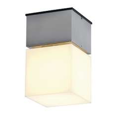 Lampa ścienna i sufitow Square C a | kwadratowa | aluminium mat | E27 Max. 20W