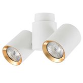 Oświetlenie szynowe Light Prestige Boston 2 biały ze złotym ringiem LP-741/2W WH/GD