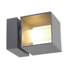 Lampa ścienna Square Turn G9 | srebrnoszary | Max. 42W