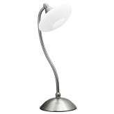 Lampka Elisa 1 x 40W G9 Satyna - Nikiel + białe szkło 41 - 06045