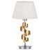 Lampa biurkowa Denis 1 x 60W E27 chrom | złoty + abażur o tym samym indeksie 41 - 23483