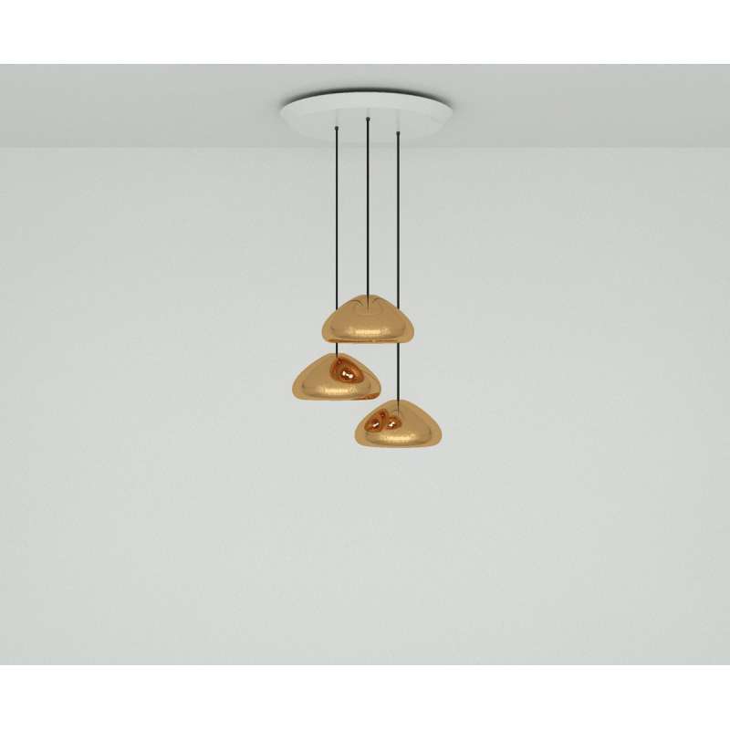 Tom Dixon VOID COPPER TRIO ROUND PENDANT SYSTEM VLPS01COPEUM1