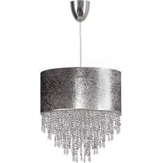 Lampa wisząca Bolzano i abażur srebrny 4020