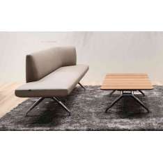 Wilkhahn Insit upholstered bench with backrest