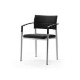 Wiesner-Hager aluform_3 stacking chair with beech arms