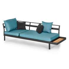 Weishäupl Minu Lounger Element with Clip-On Table, 3-Seater Back- and Armrest left