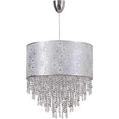 Lampa wisząca Segretto i abażur srebrny 4021