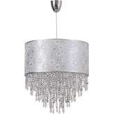 Lampa wisząca Segretto i abażur srebrny 4021