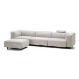 Vitra Soft Modular Sofa 3-Seater, Ottoman
