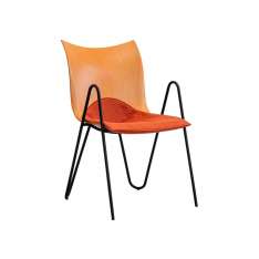 VANK PEEL wood armchair, orange