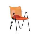 VANK PEEL wood armchair, orange