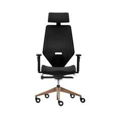 VANK V6 swivel chair, upholstered with headrest