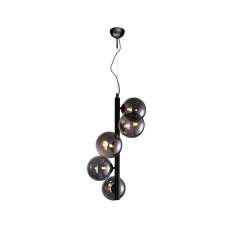 Valaisin Grönlund Glasgow 5 Vertical Black Pendant Light