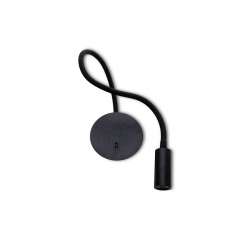 Valaisin Grönlund Flexible Black Wall Light