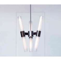 Trella Dixie | 6 Light Chandelier (Polished black nickel)