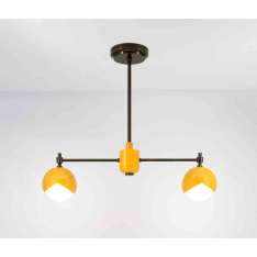 Trella Benedict | 2 Light Chandelier (Canaray / Blackened brass)