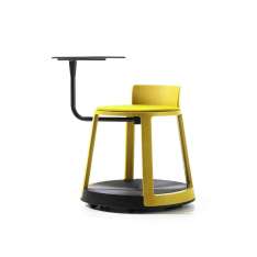 TOOU Revo | Stool with Castor Base, Tablet and Upholstery